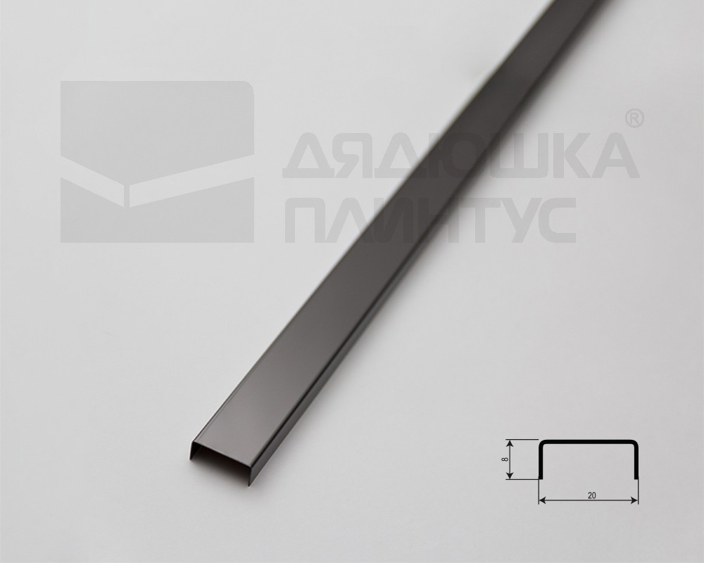 Профиль П-образный Magic Stick MSPP 04-8.2700 Антрацит блестящий